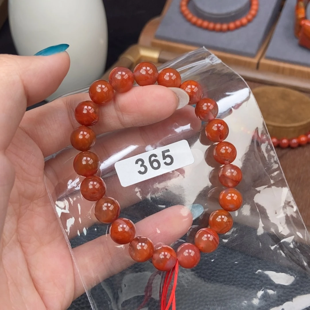 南红玛瑙未镶嵌手链卡9.1