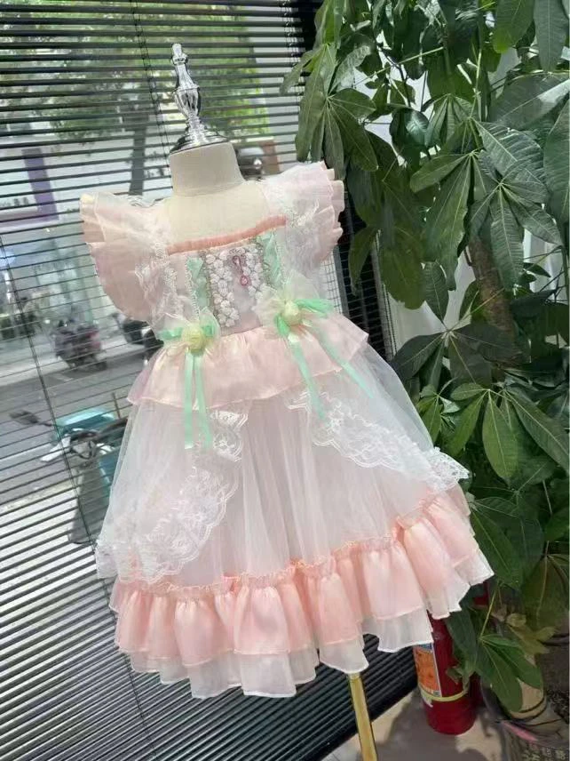 洛丽塔女童公主裙春装儿童洋气裙子春款2025新款小女孩连衣裙春季