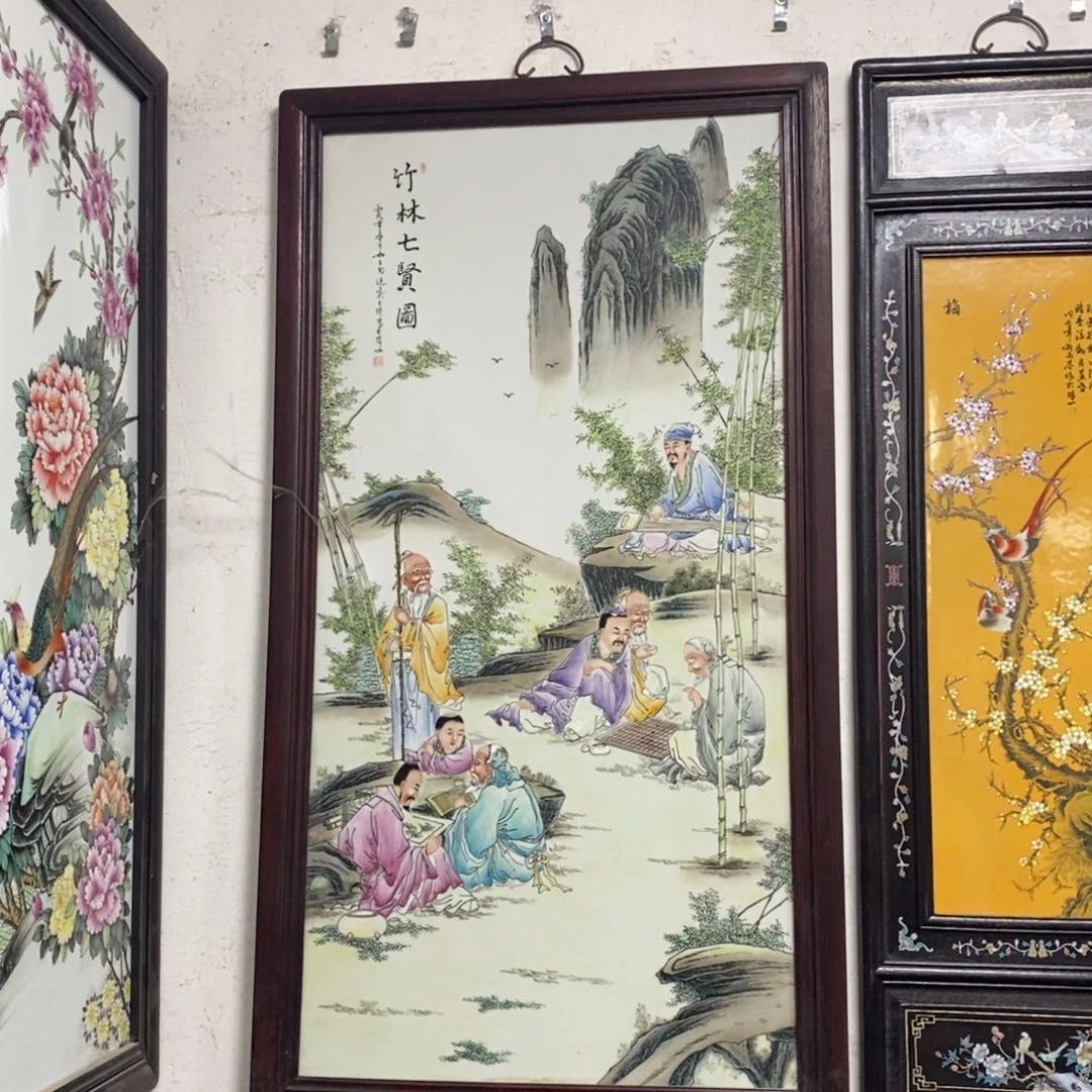 瓷片120*66 景德镇瓷板画柴窑烧制