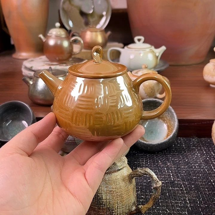 志野茶壶泡茶壶壶