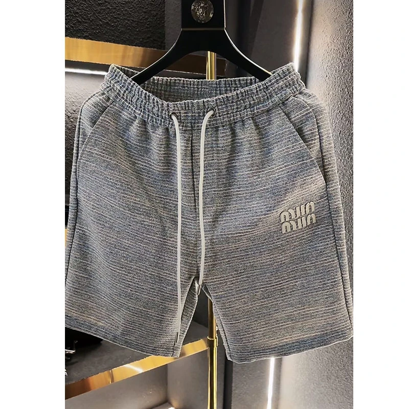 Ins欧货轻奢高定潮牌百搭男士短裤2025夏季新款松紧腰休闲五分裤