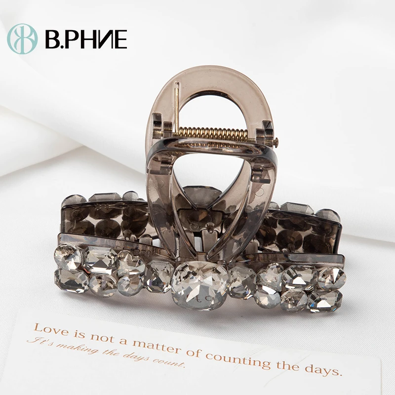 B.【贝菲】时尚简约个性百搭茶色大抓夹