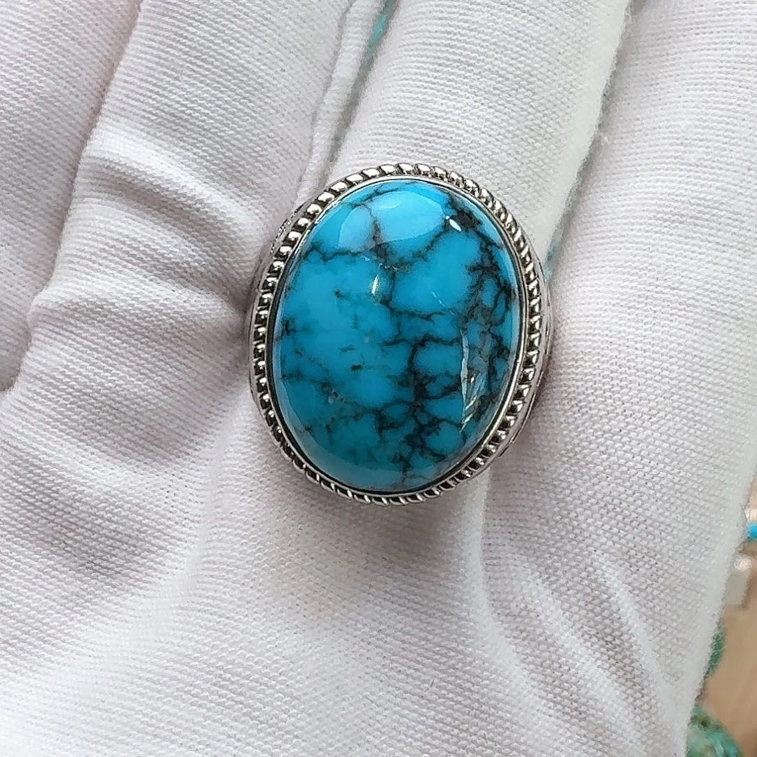 银S925镶嵌绿松石珠宝奇石