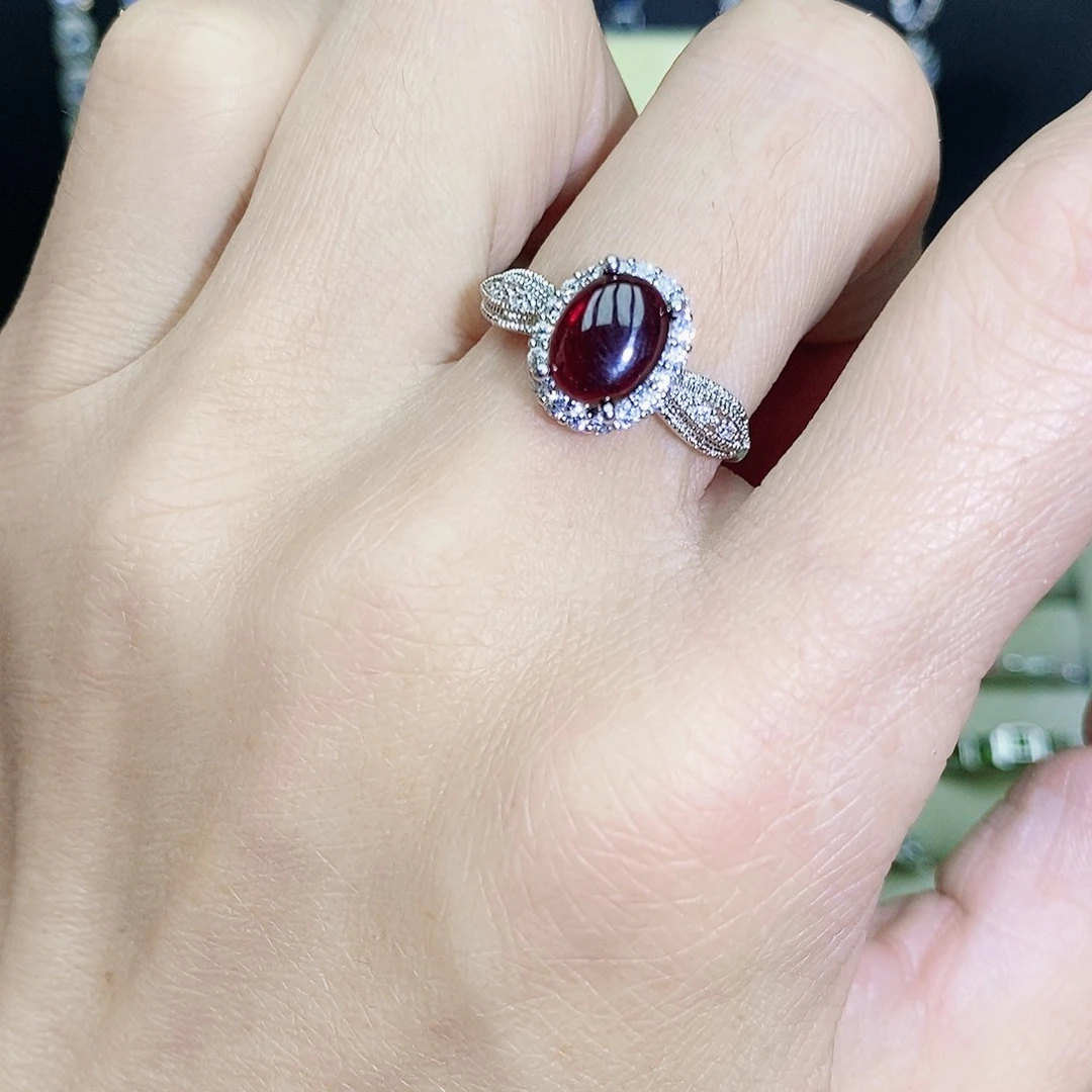 未镶嵌戒指石榴石