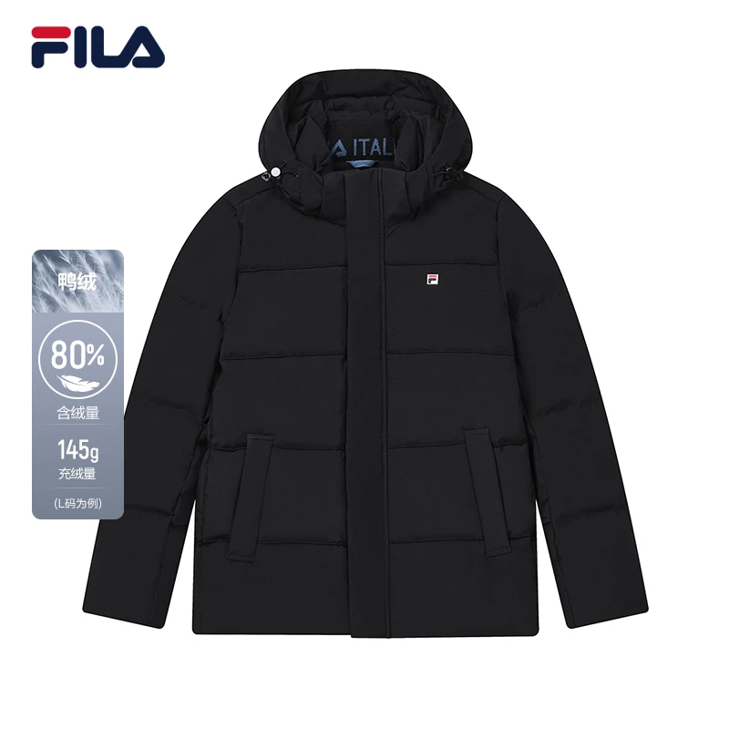Fila/斐乐【复古运动】男士羽绒服冬季休闲运动连帽F61M448906A