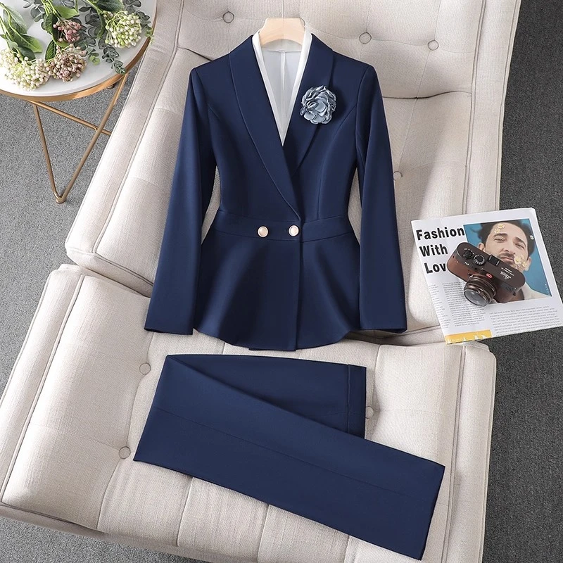 职业西服套装女气质女神范高端西装酒店前台接待工装美容院工作服