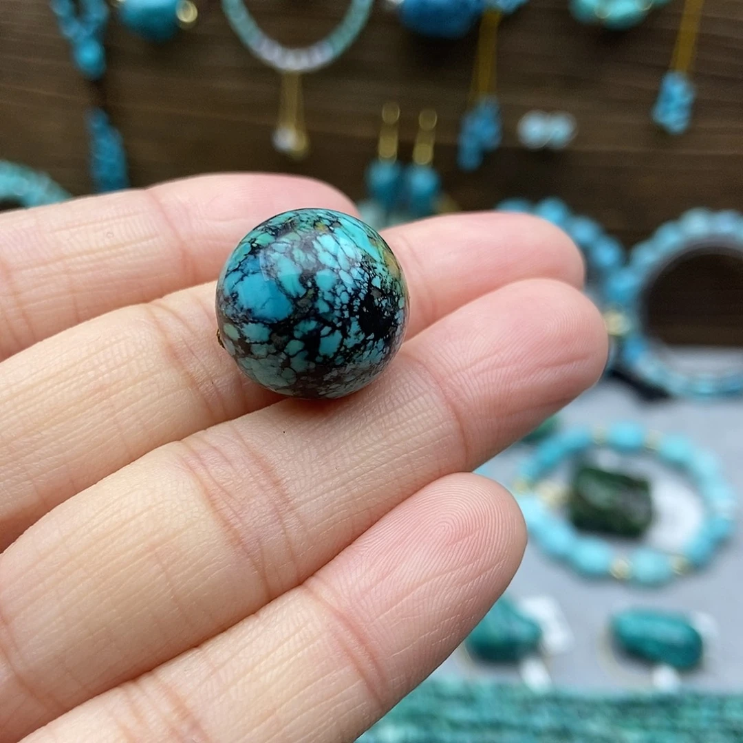 绿松石未镶嵌特色圆珠