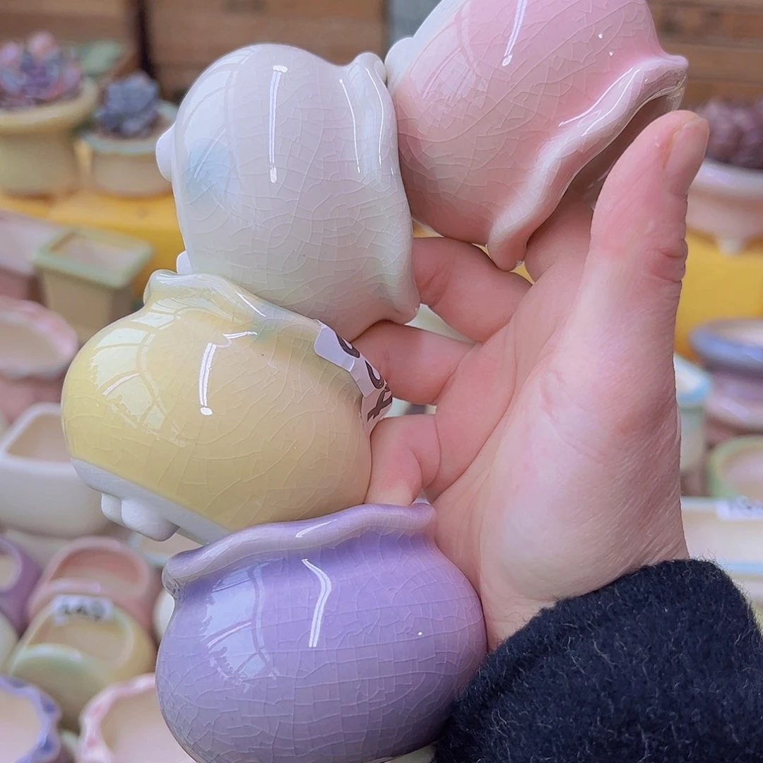 红陶陶瓷花盆满12包邮