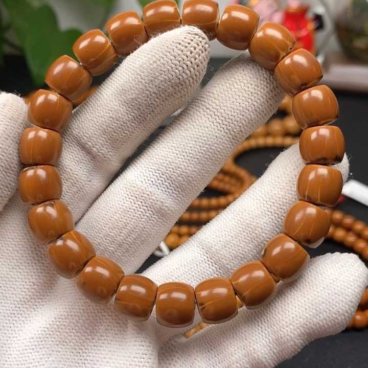 橄榄核手串1.0黑金熔岩老挝核中段