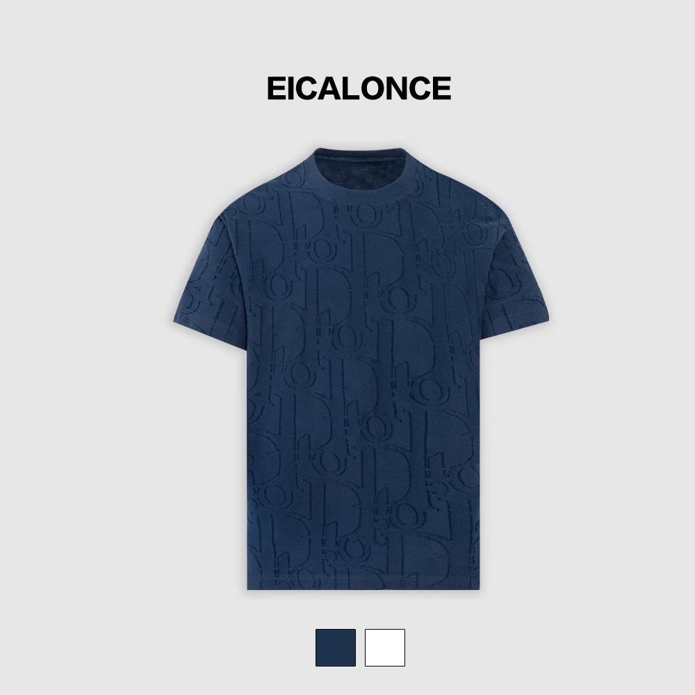 Eicalonce·意卡伦萨 25·SS夏季时尚百搭满印提花短袖T恤SM12343