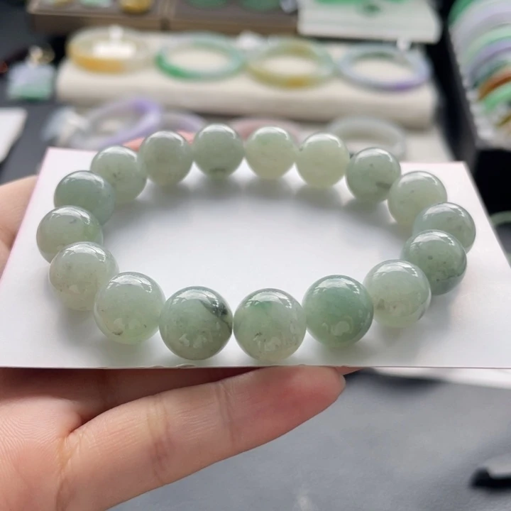 未镶嵌手链翡翠纹手串