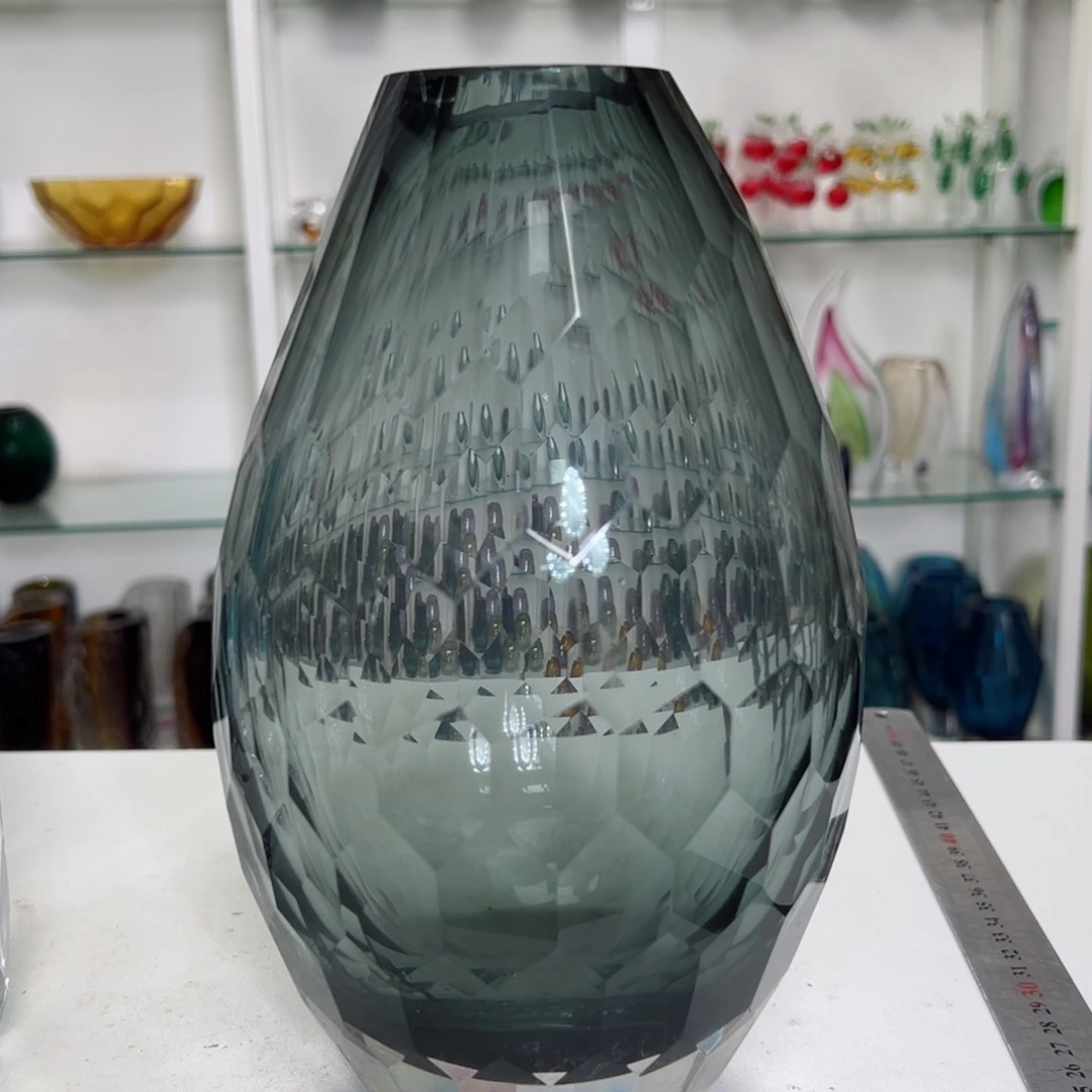 高 26 轻奢琉璃花器福利正常手工痕迹