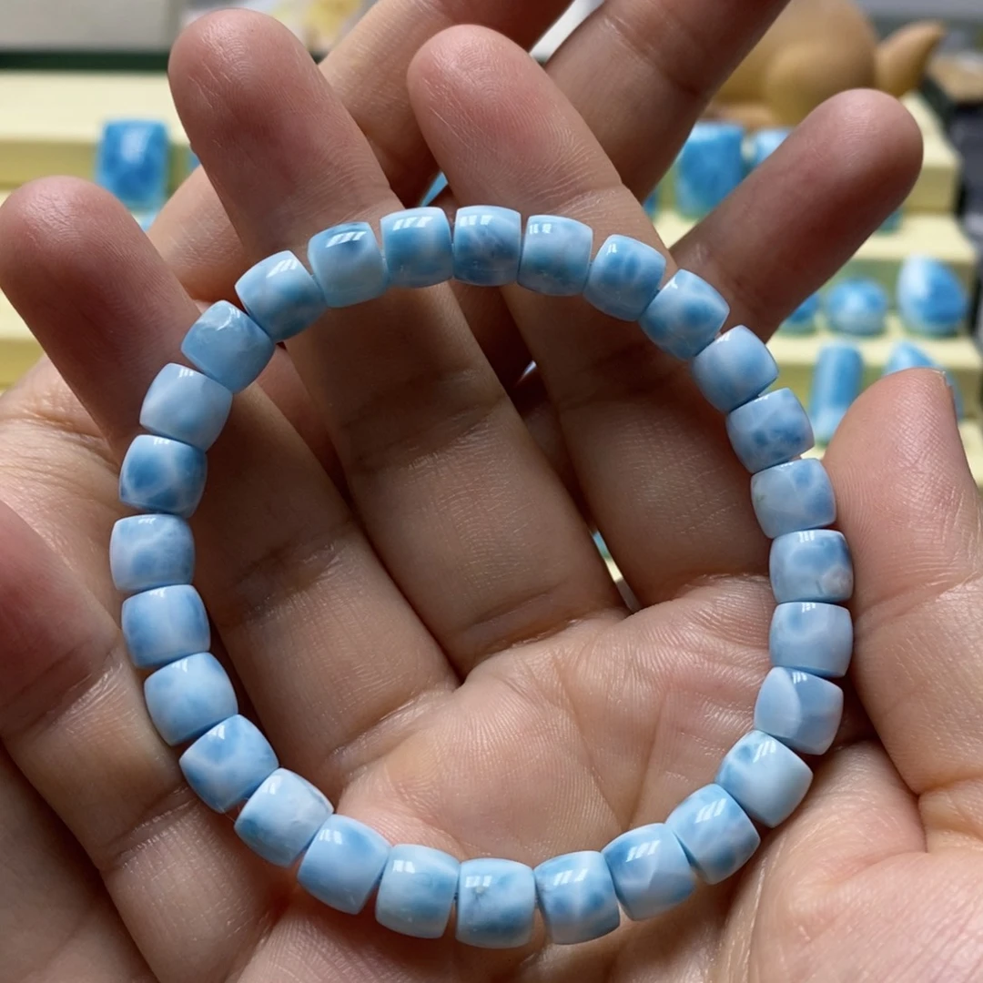 未镶嵌针钠钙石（海纹石）手链