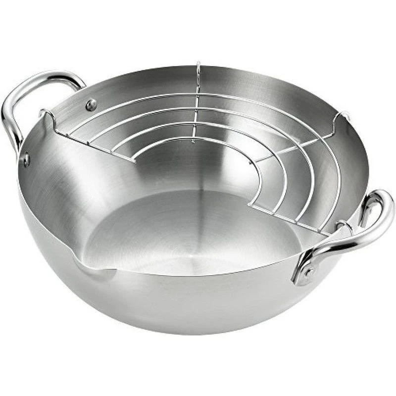 吉川(YOSHIKAWA) 日本原装进口天妇罗炸锅 油炸锅 燃气电磁炉通用