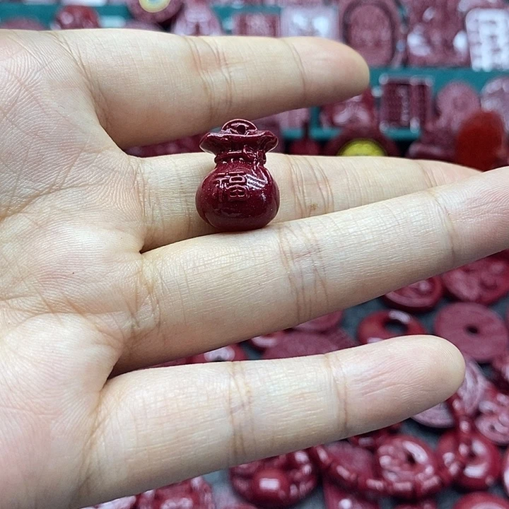 天然辰砂006朱砂吊坠