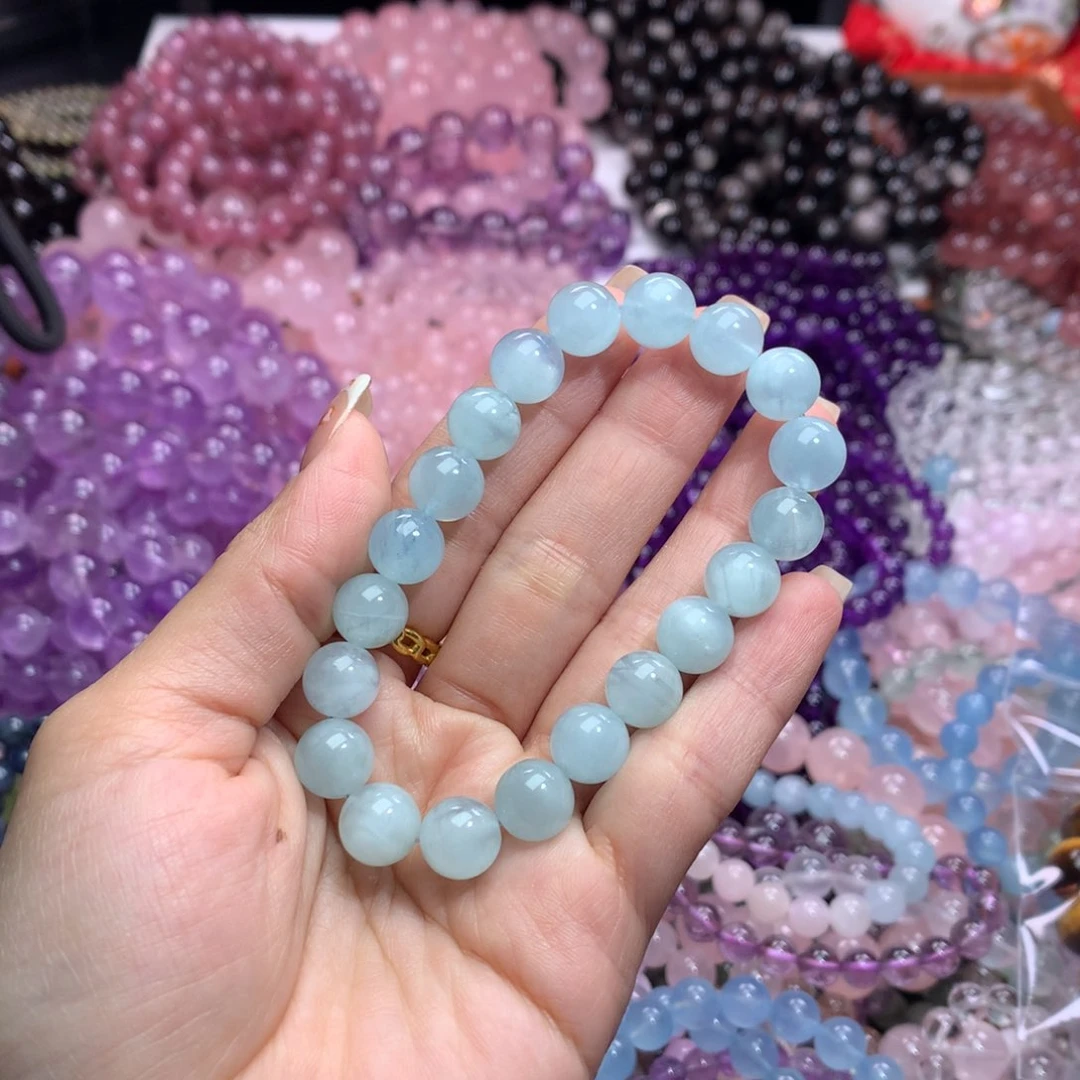 水晶手链未镶嵌海蓝宝卡9