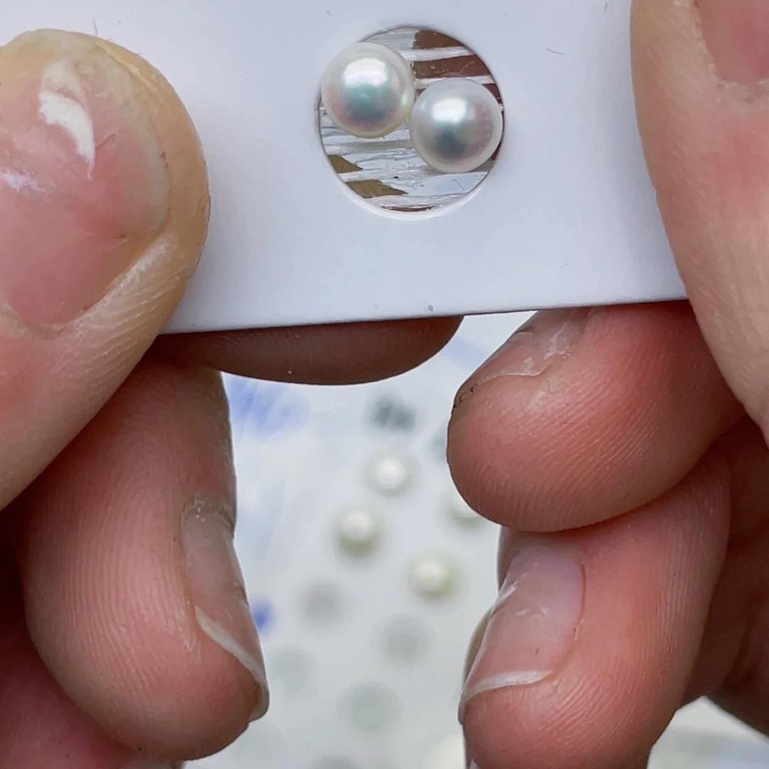 淡水珍珠耳饰银S925镶嵌咪*兔