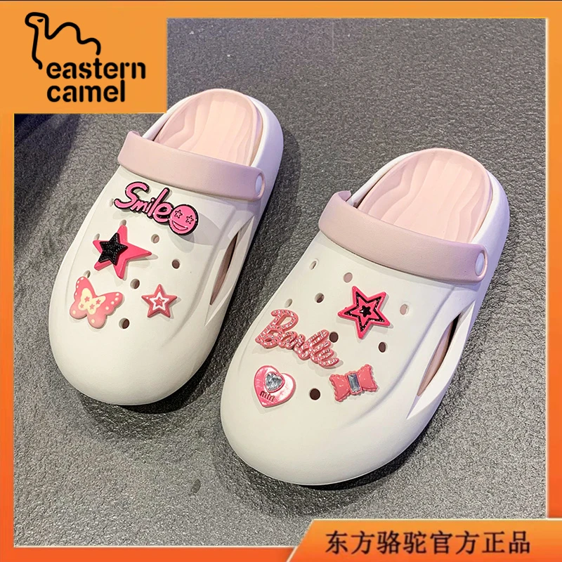 东方骆驼女款夏季凉鞋时尚个性包头凉拖鞋女士轻便防滑软底洞洞鞋