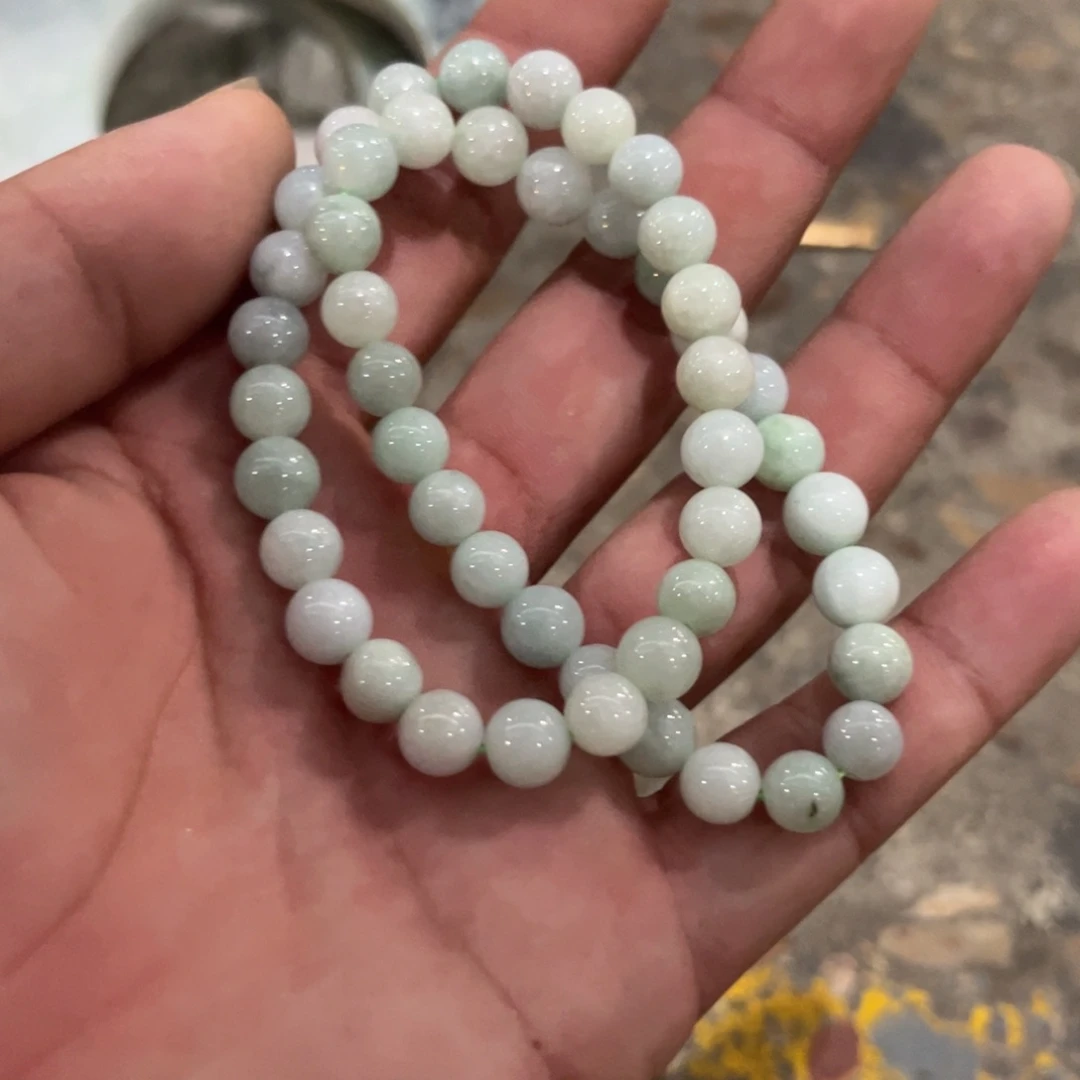 翡翠未镶嵌手链8883