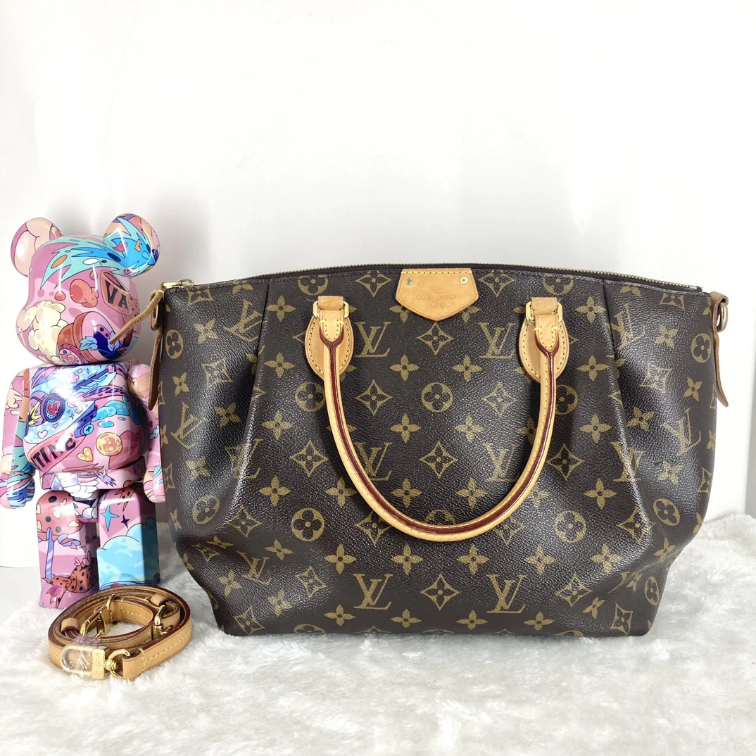 95新 LouisVuitton/路易威登 LV Tivoli系列老花饺子包中号手提