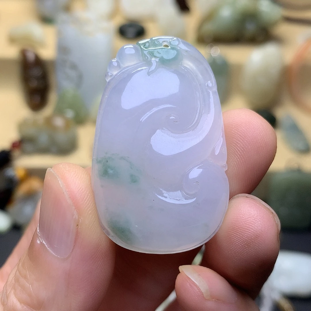 颈饰未镶嵌翡翠灵芝如意
