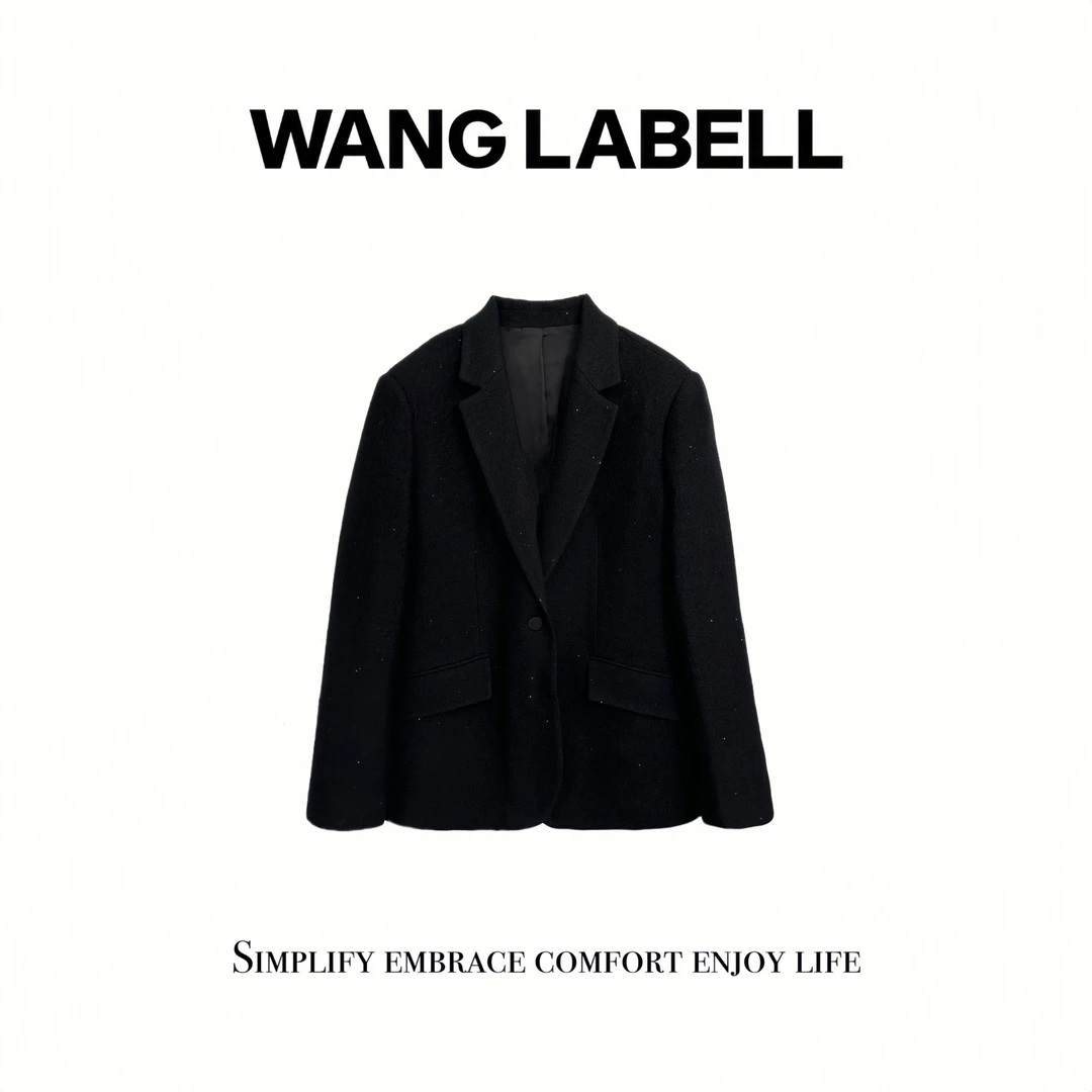 【王斌家】 | “熠熠星光”绵羊毛亮片西服 轻奢设计师时尚百搭气质