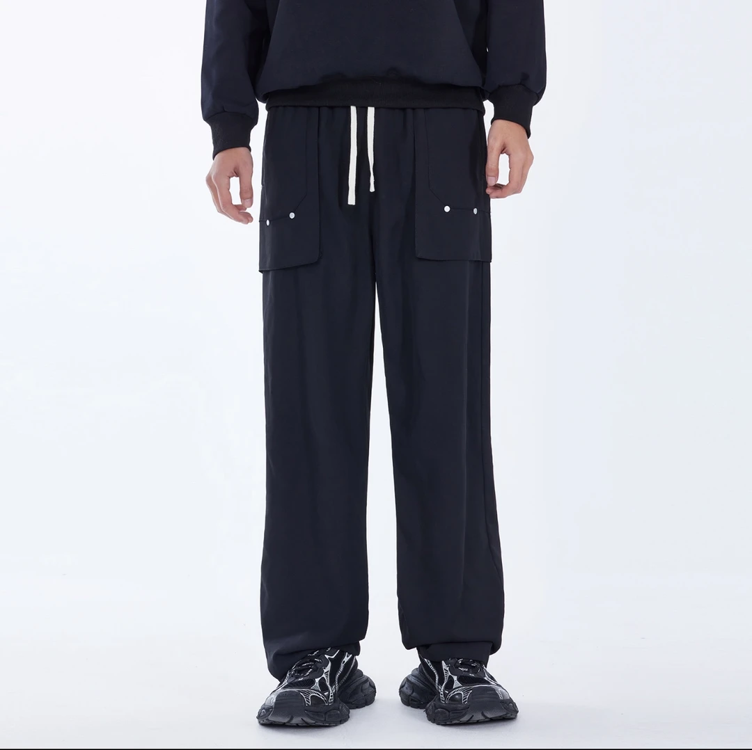 BRNR 美式高街立体口袋宽松直筒阔腿休闲裤垂感西装裤BRNYC015