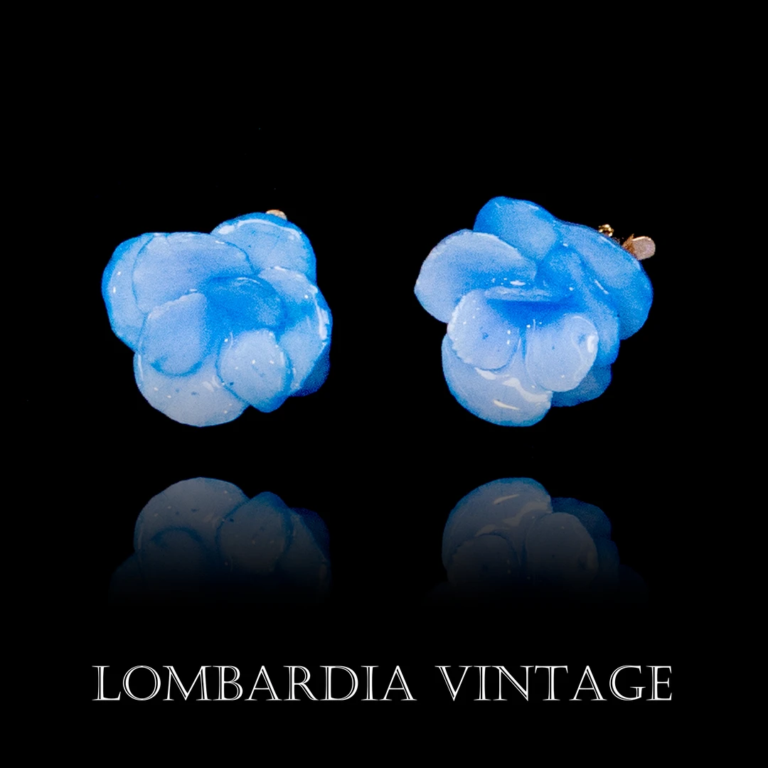 合金树脂耳饰 英国自然主义设计师 绣球花永生花系列耳饰