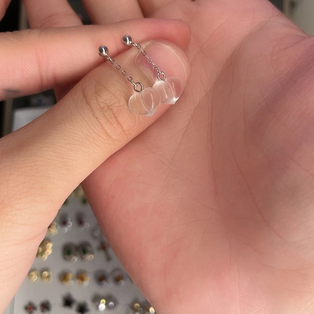 水晶耳饰银S925镶嵌