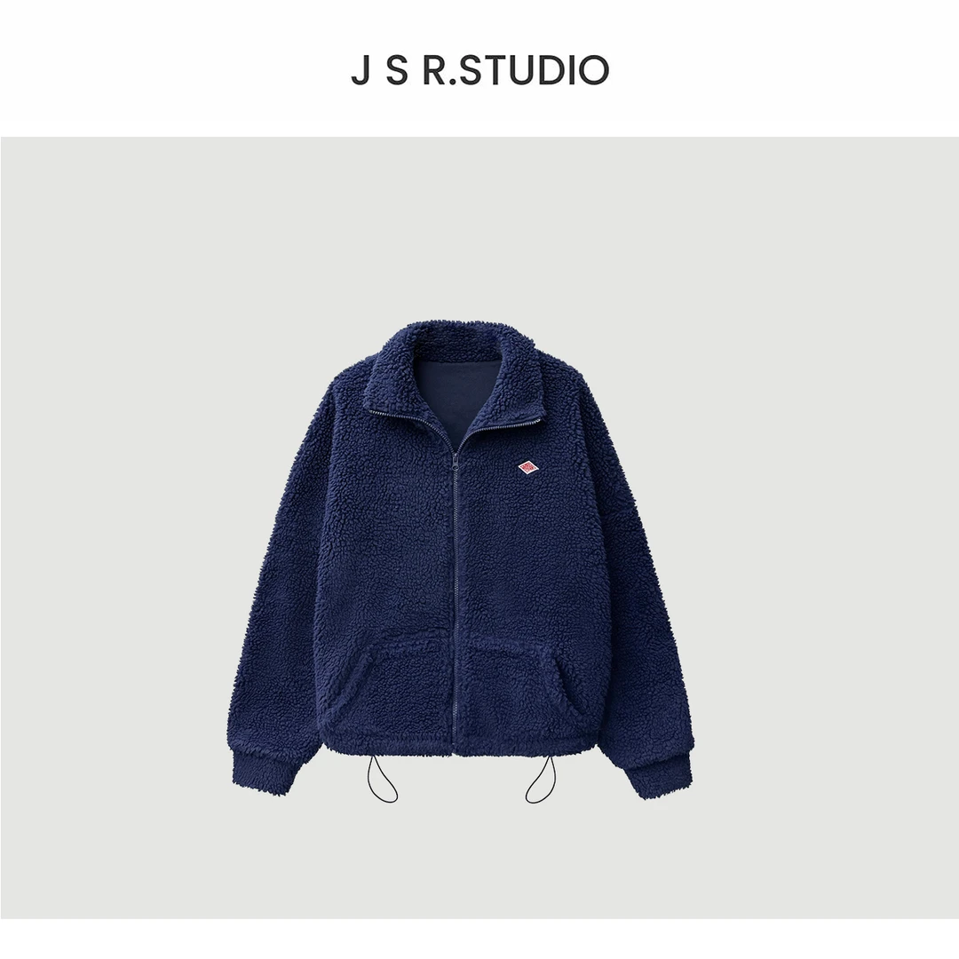 2025新款高领拉链羊羔绒时尚保暖外套SR25179