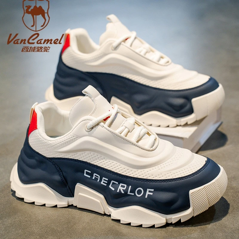 VANCAMEL/西域骆驼透气四季通用休闲时尚休闲鞋系带潮鞋老爹鞋