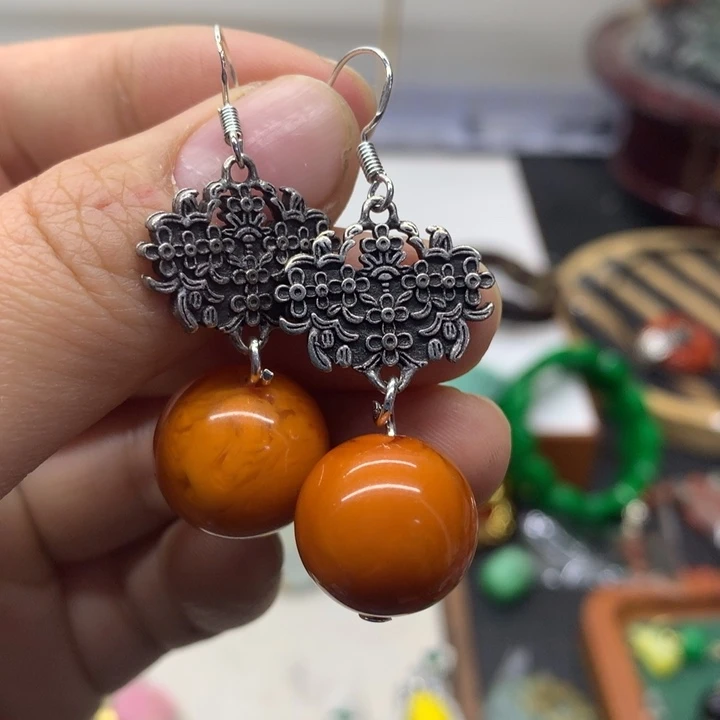 合金颈饰玛瑙/玉髓吊坠