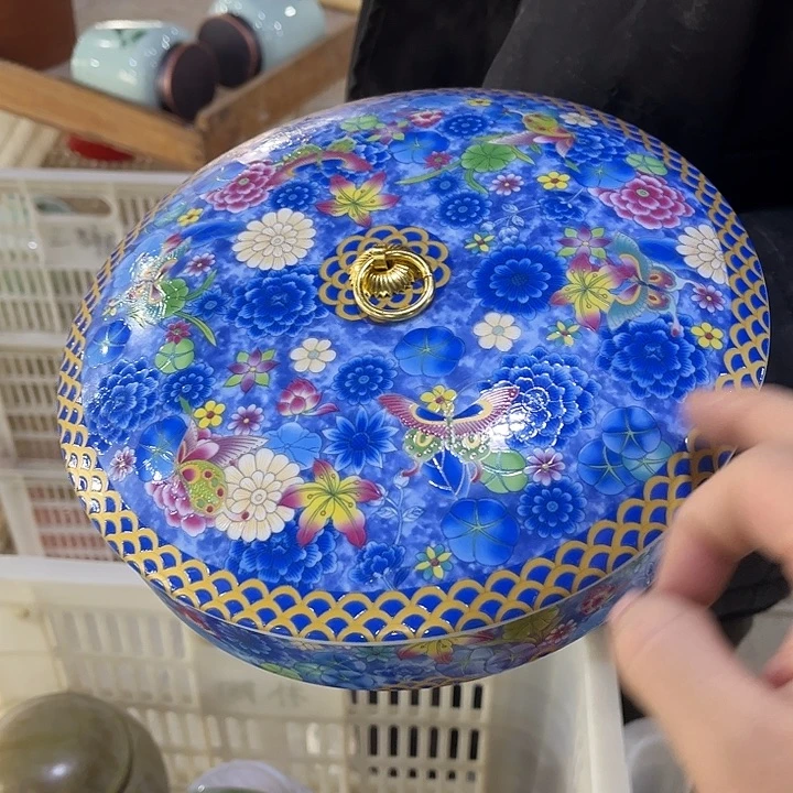 摆件陶瓷茶叶罐陶瓷密封罐家用