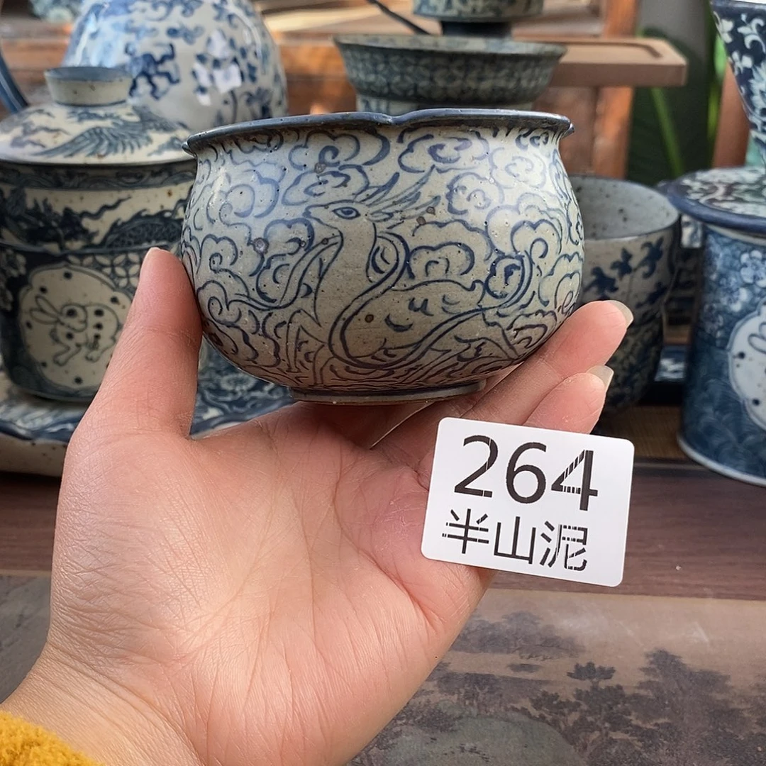 陶手工手绘青花高温陶瓷