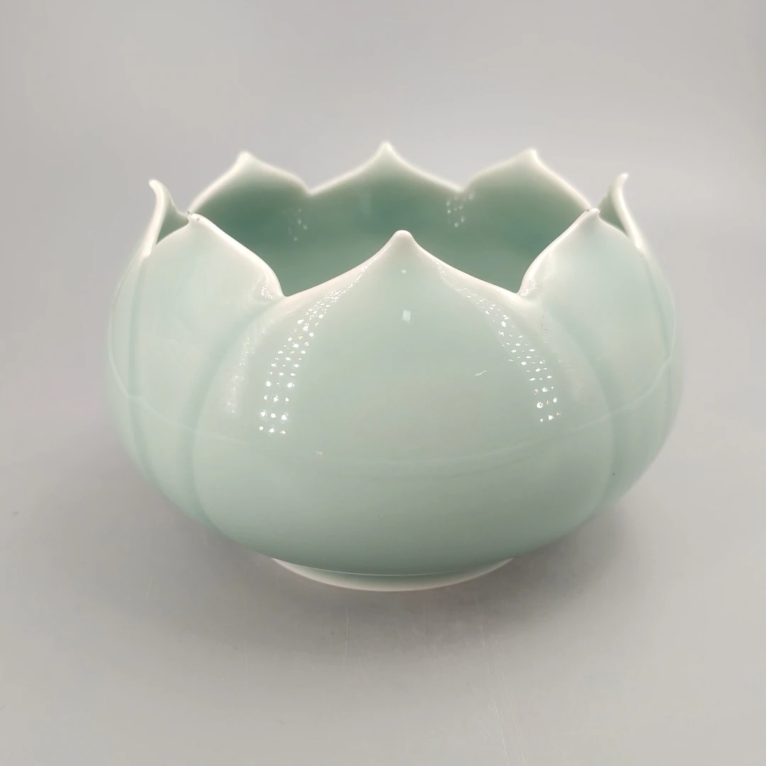 CL-C4539[学茶严选]正青雕刻莲瓣南瓜洗