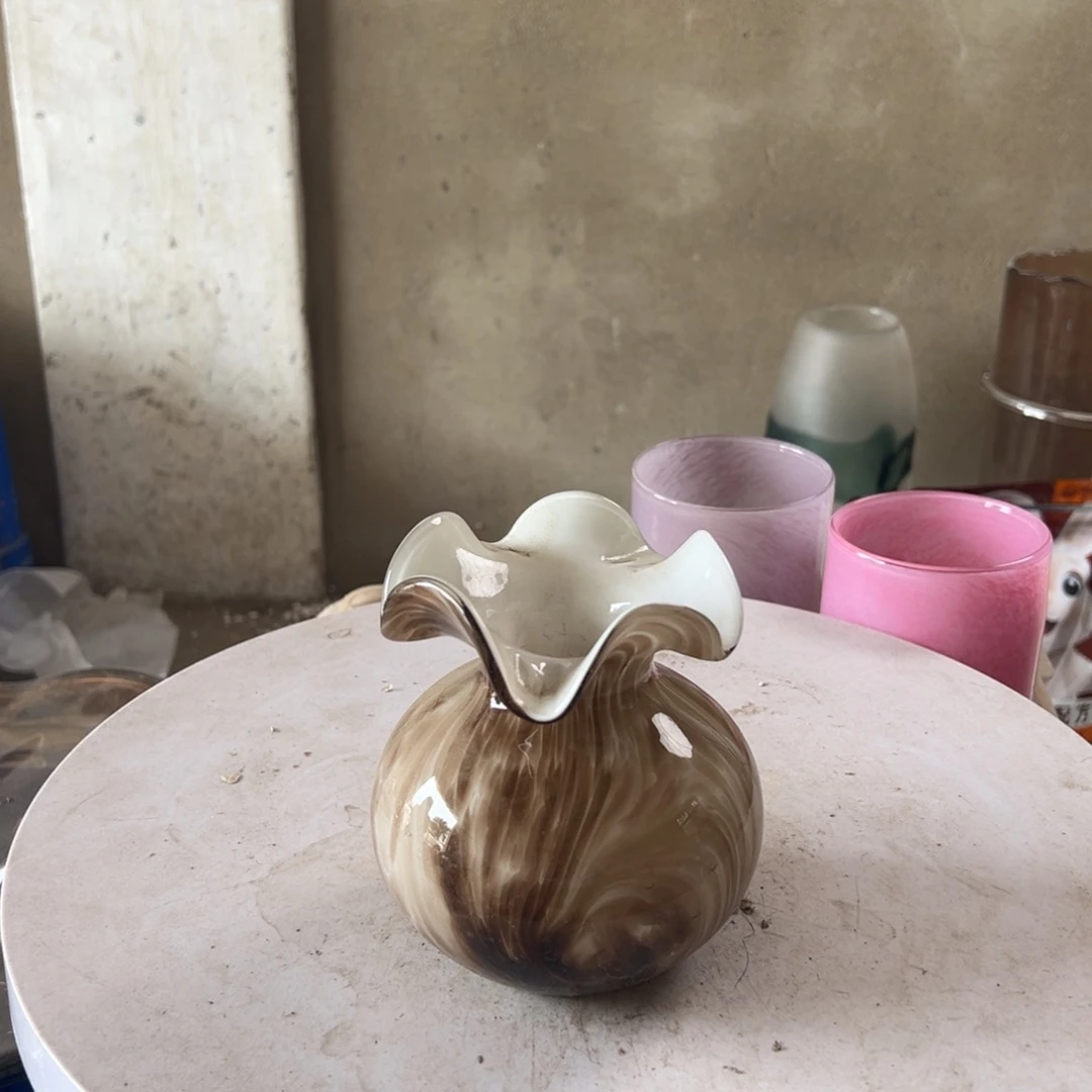 弘扬琉璃花器微瑕高度14