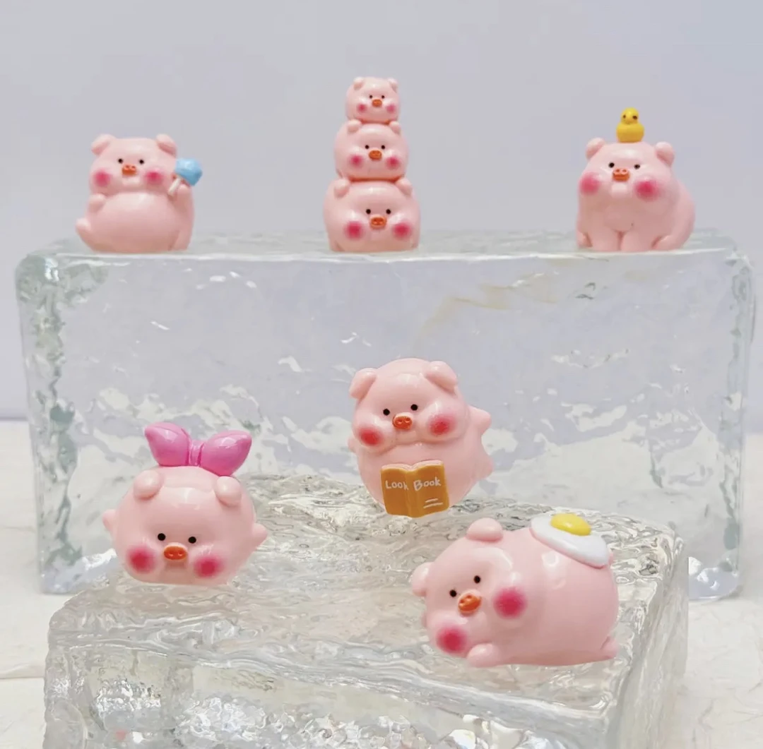 【清仓】实色立体卡通猪树脂DIY摆件