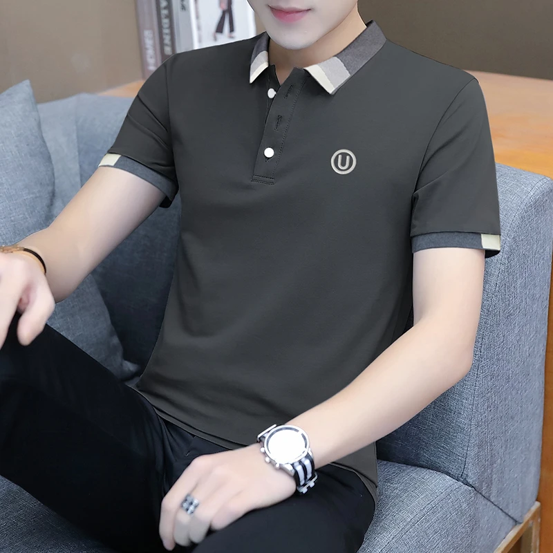2025年夏季新款polo衫男士短袖t恤潮牌男装百搭休闲翻领半袖体恤