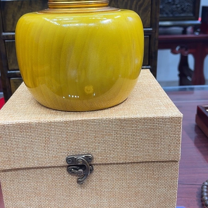 乌木类家具金丝楠木茶叶罐