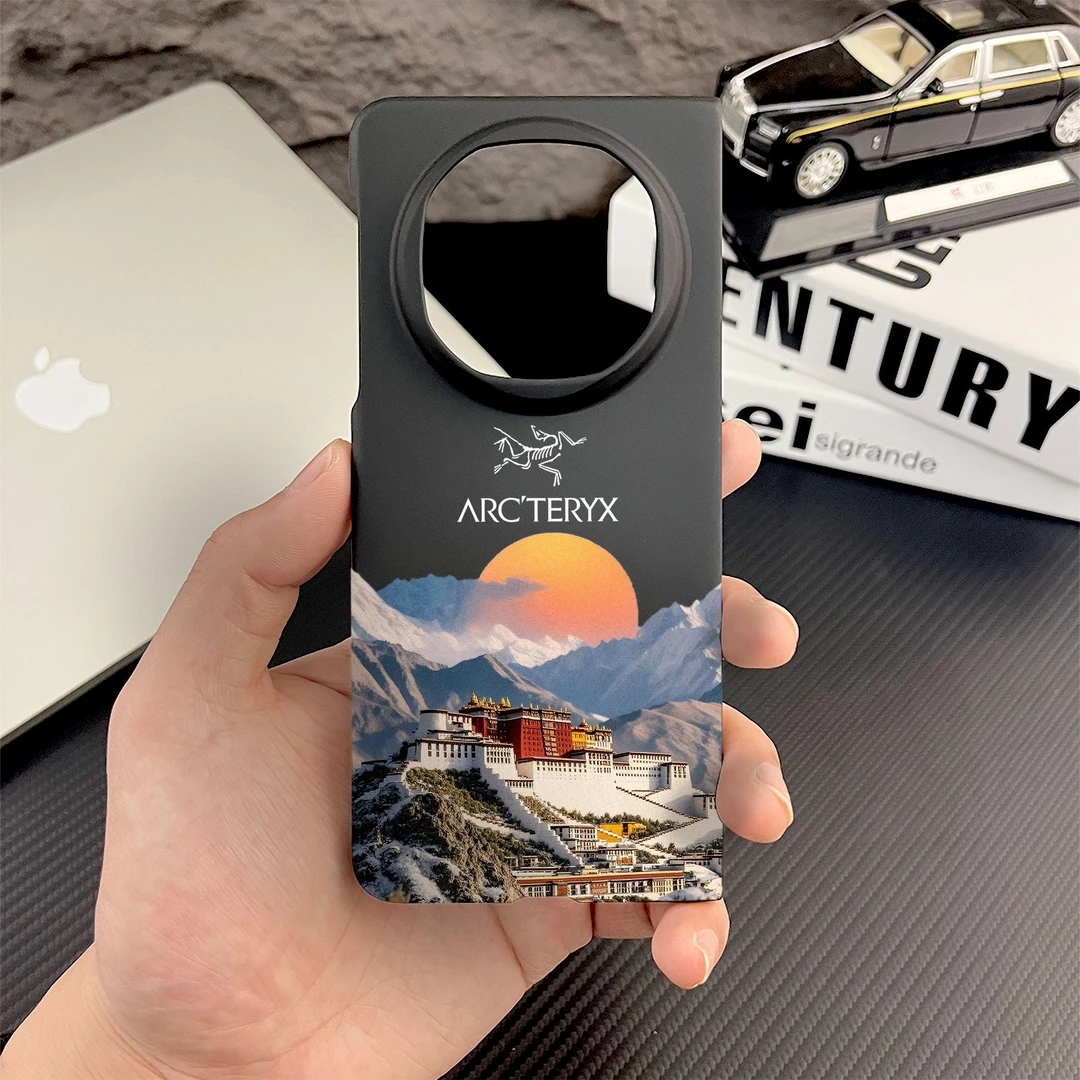 西藏雪山适用华为mateX6折叠屏磨砂手机壳mateX5典藏版x3轻薄防摔