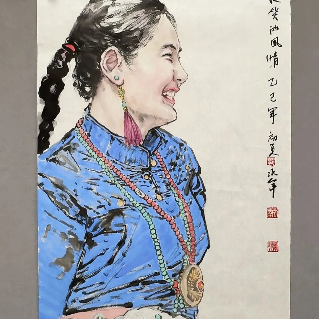 国画亲笔手绘放心去藏