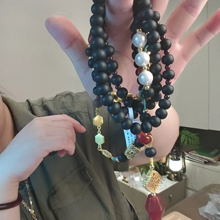 非金属才子斜挎 手工串珠