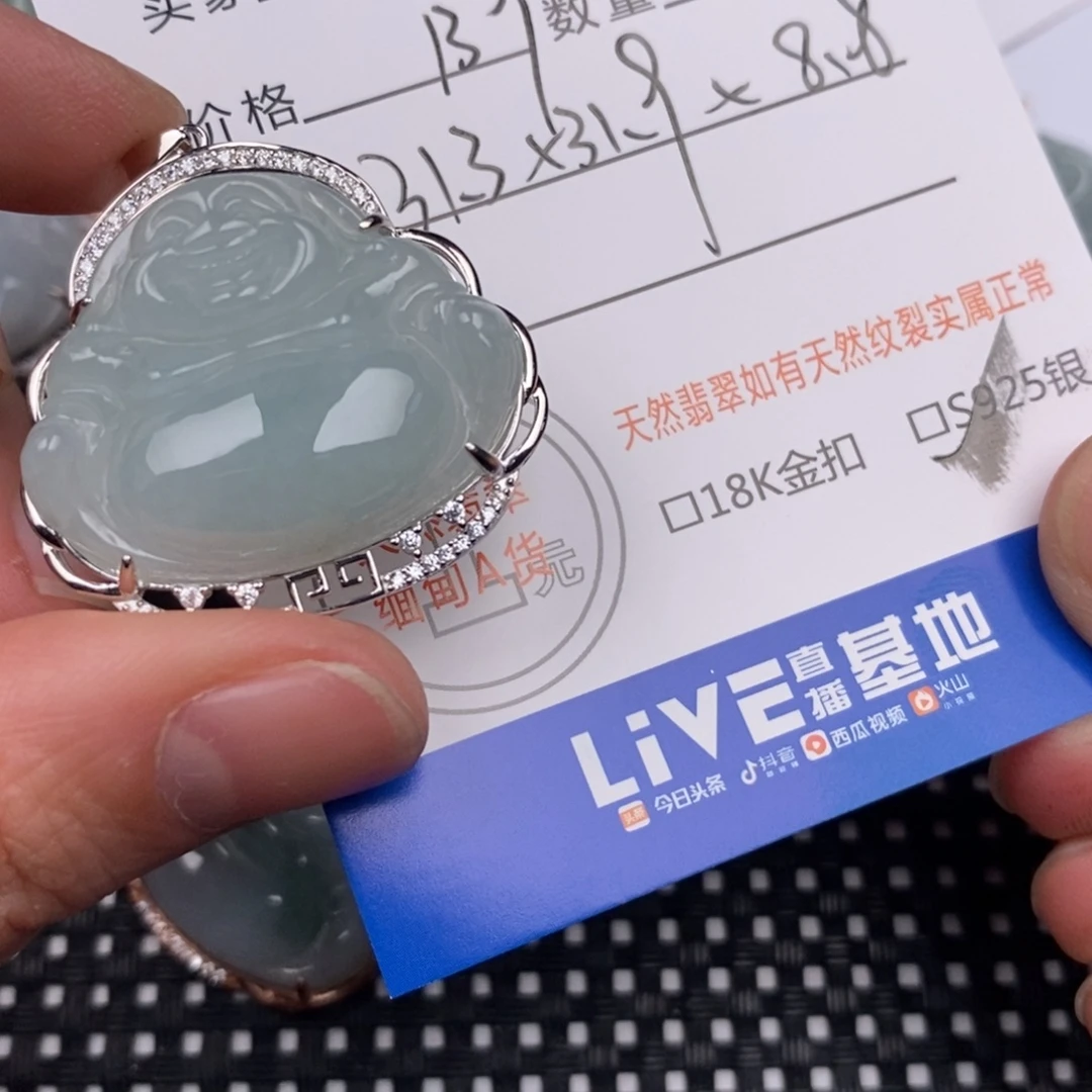 翡翠银S925镶嵌颈饰
