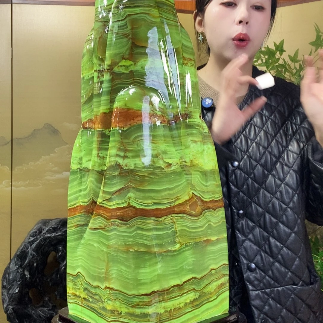 石材山水画作品摆件