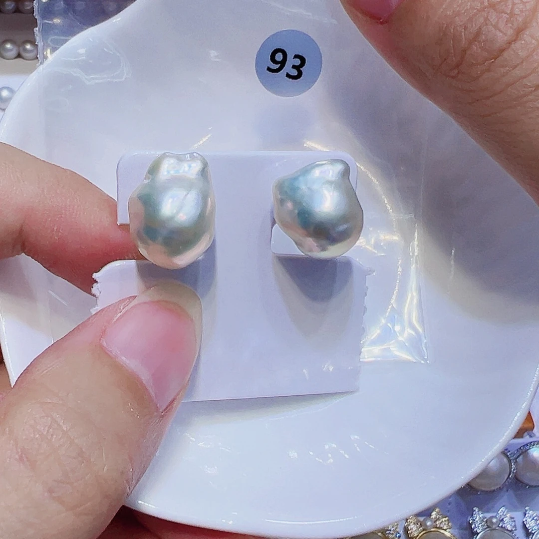 耳饰淡水珍珠银S925镶嵌