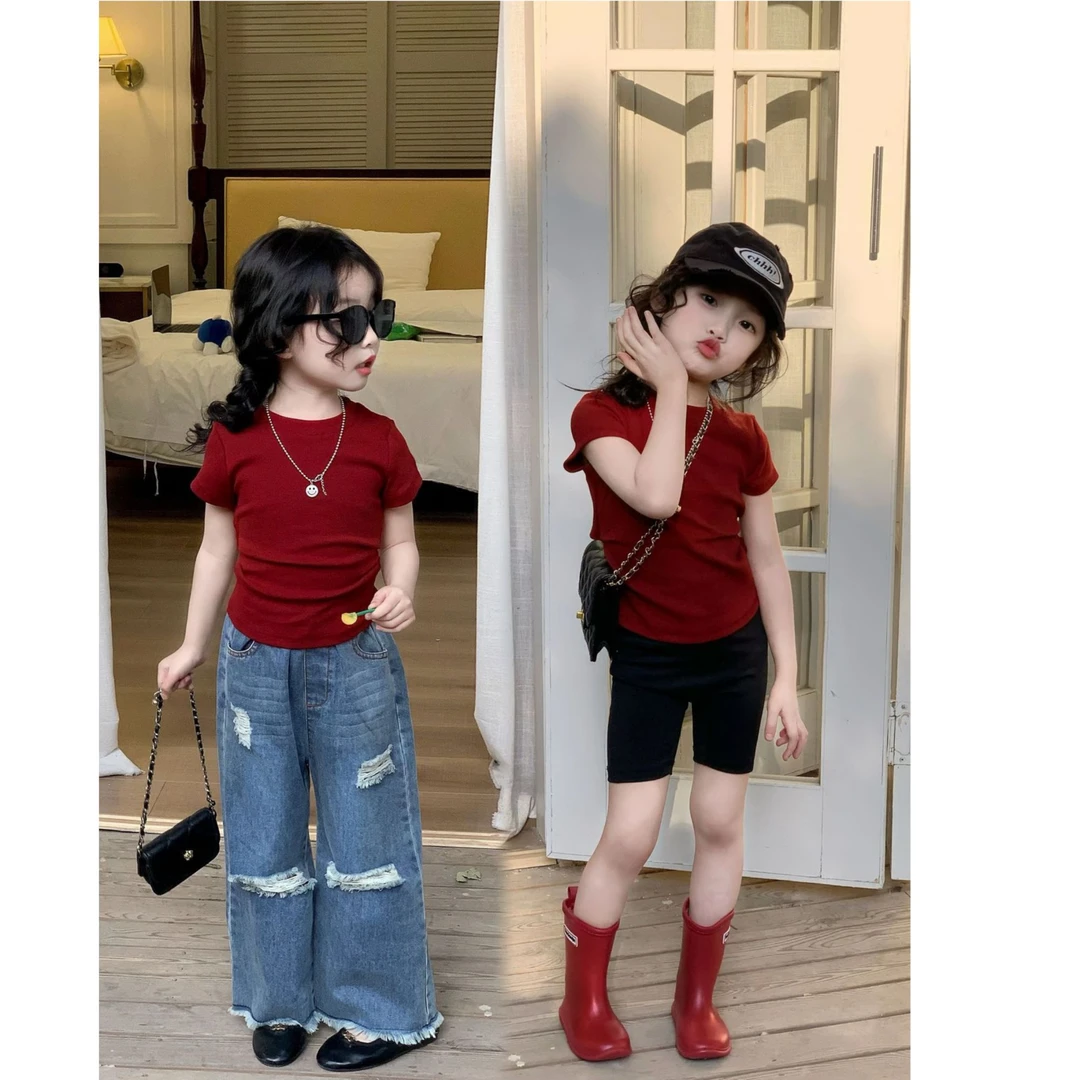 女童套装2025夏季新款中小童2-7岁韩版背心短裤套装儿童打底衫潮