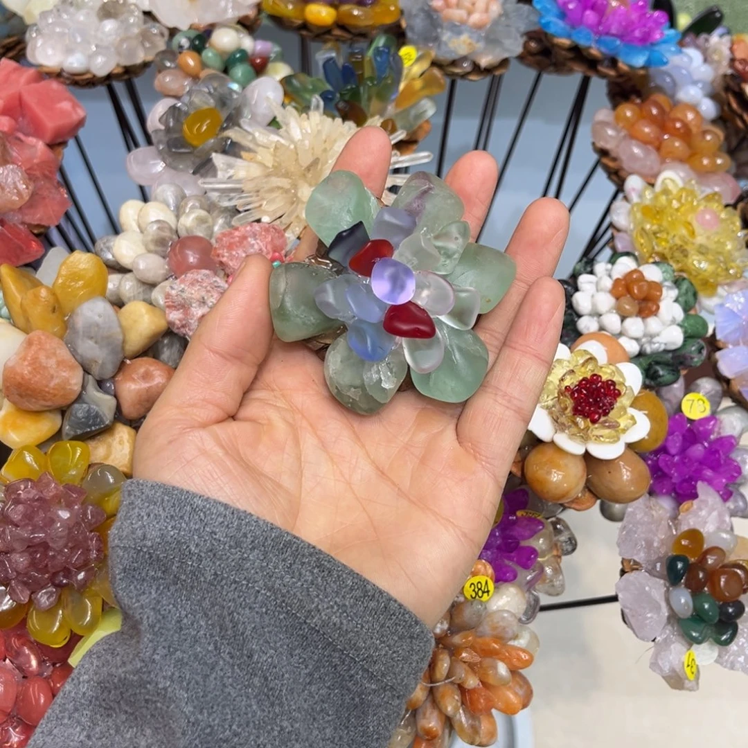 上***珠纯手工制作的塔花