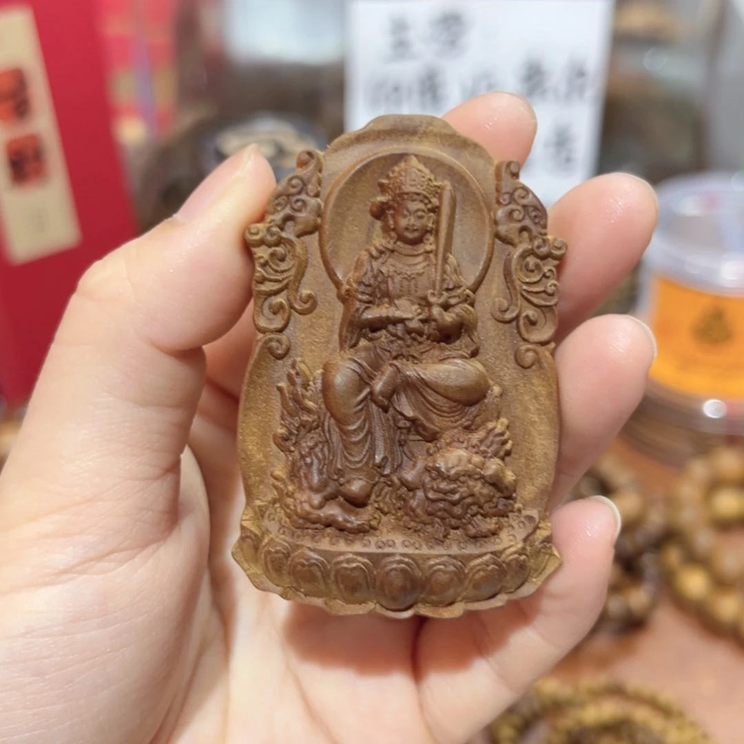 檀香木手串/手链文殊菩萨 药材香/蜜甜