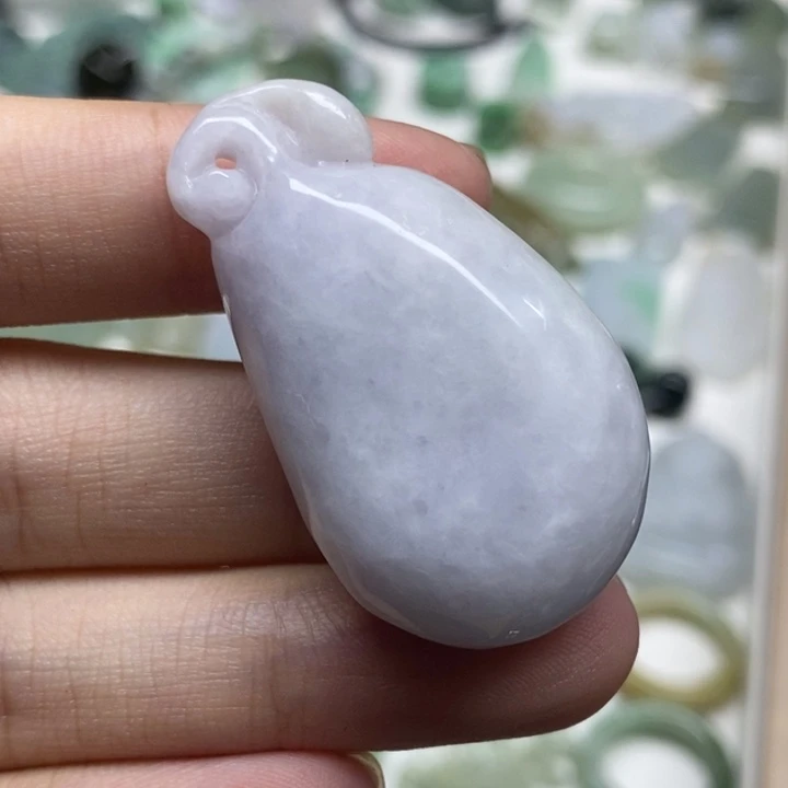 美***翎翡翠未镶嵌颈饰天然翡翠长39