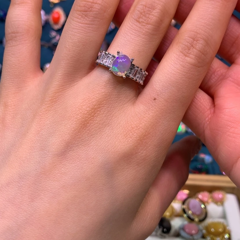 【闪购商品】欧泊戒指裸石定制不退不换银S925镶嵌M*a